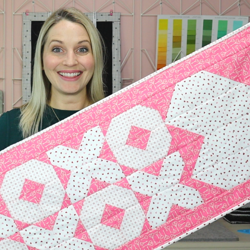 Quilted Valentines Table Runner